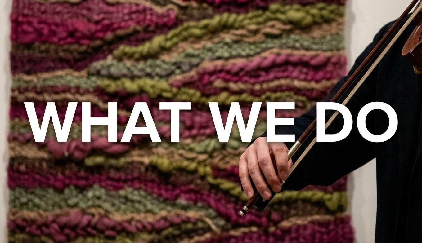 What we do - artists and creators in a gallery space